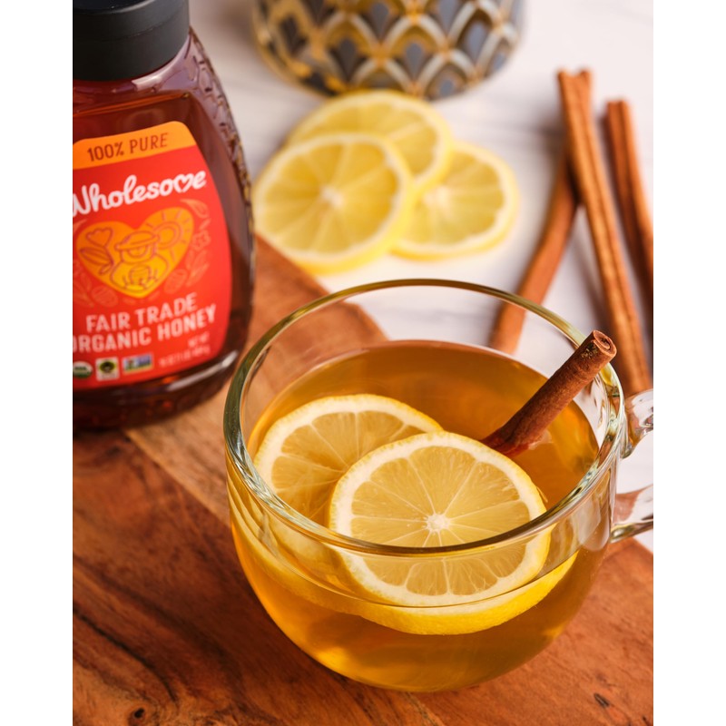 Wholesome Sweeteners 16-Ounce Organic Honey Bottle, 100% Pure, Fair Trade