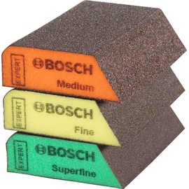 Bosch Professional 3x Expert S470 Combi Blocks (69 x 97 x 26 mm, Grade Medium/Fine/Superfine, Accessories Hand Sanding)