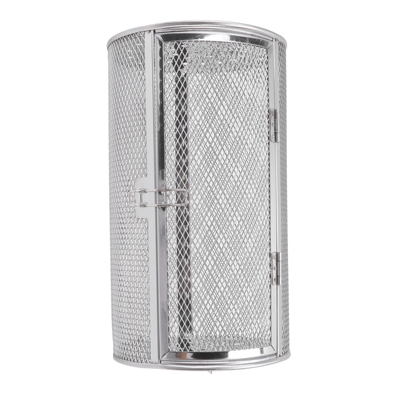 Rolling Grilling Basket Stainless Steel Grill Cage Round Stainless Steel