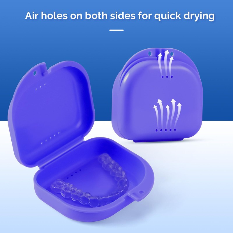 JMU Retainer Case with Vent Holes, Mouth Guard Case Dental
