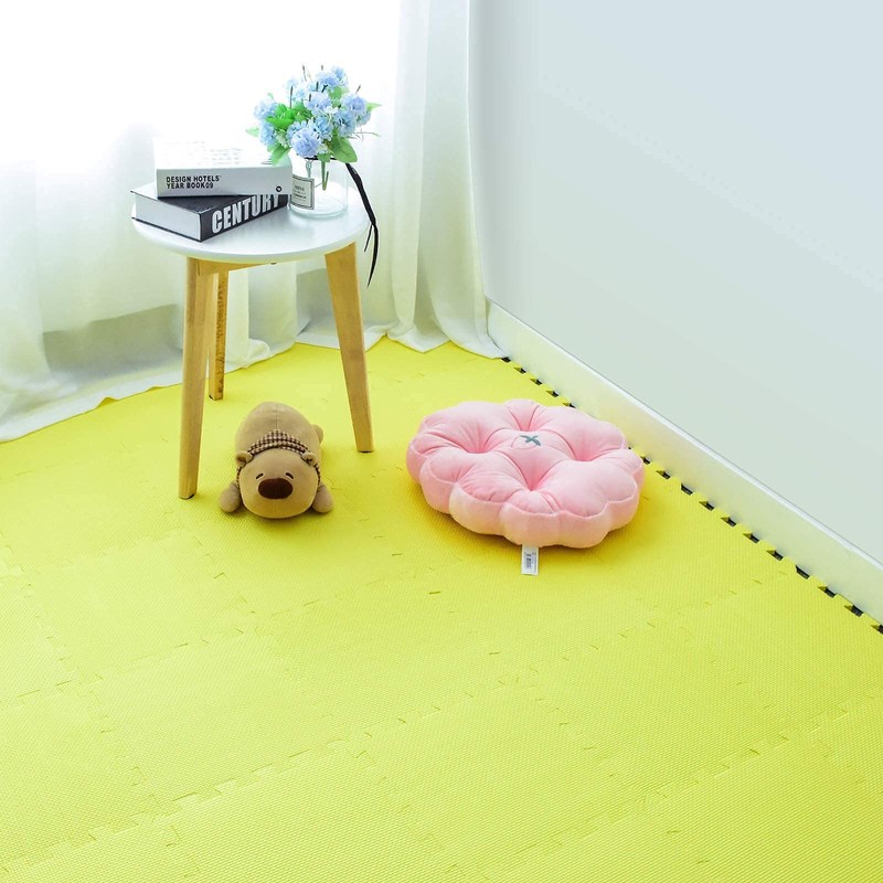 qqpp EVA Rubber 18 Tiles Interlocking Puzzle Foam Floor Mats