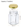 HARFINGTON 6pcs Hexagon Glass Honey Jars 2.7oz Small Mini Honey