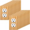 Pinkunn 20 Pcs Solid Wood Double Hole Outlet Light Switch
