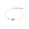 LATELITA Hamsa Hand Charm Bracelet Sterling Silver Simulated Cubic Zirconia