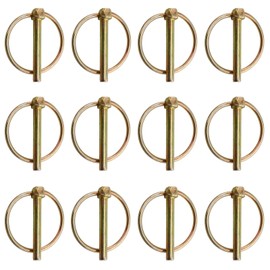 Folding Pins 12 Pieces Folding Pins for Trailers, M4.5 Folding Cotter Pins, Round Folding Pin Locking Pin, Trailer Pins Assortment Kit, for Tractors, Trailers, Trucks