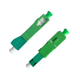 PacSatSales - SC/APC to LC/APC Adapter - 2 Pack - LCAPC to SCAPC Adapter for Converting 1.25mm Female LC/APC Fiber Optic Cable to 2.5mm Male SC/APC Fiber - SM SX