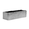 WGVI Long Rectangle Ceramic Planter Vase in Silver Etched 14"