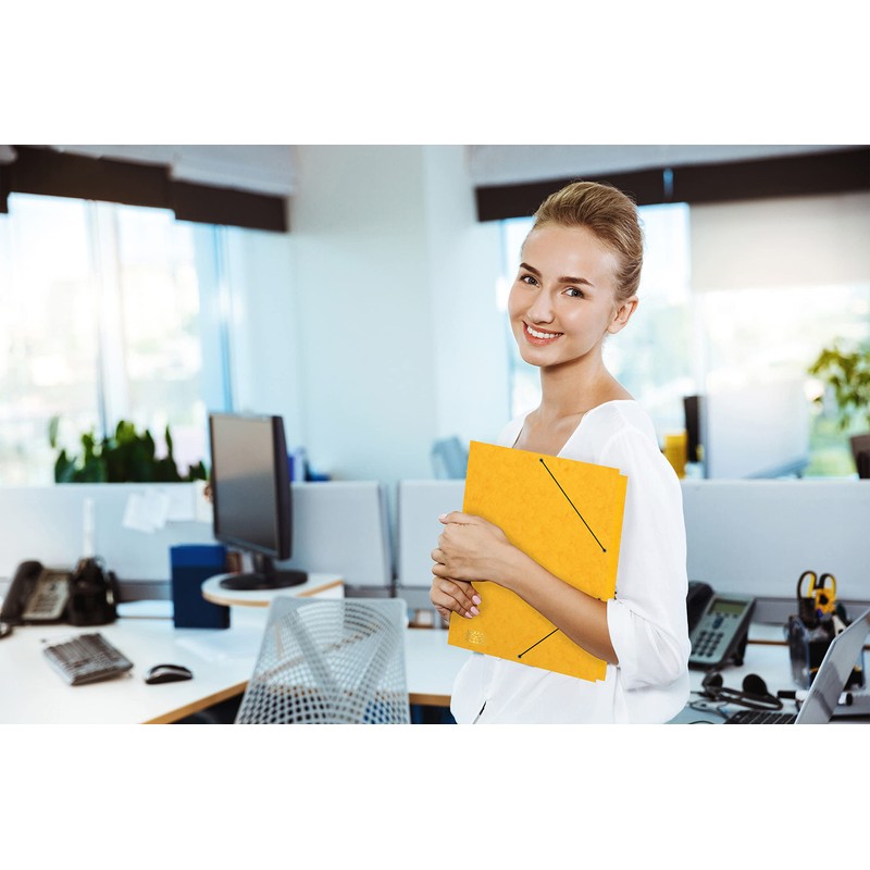 Elasticated Folder 25 cm Yellow