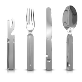 BUNDESWEHR EDELSTAHL BESTECK CAMPINGBESTECK 4-TEILIG CAMPING BESTECKSET ALS ESSBESTECK FESTIVAL BESTECK OUTDOOR BESTECK