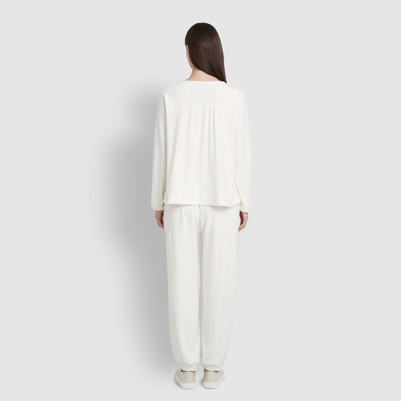 JAJU [JAJU/자주] 여 밍크 플리스 셔링 파자마 팬츠_아이보리 [JAJU] Women's
