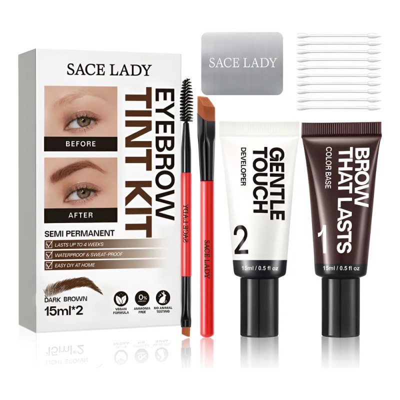Sace Lady Kit De Tinte Para Cejas Impermeable Y Profesional