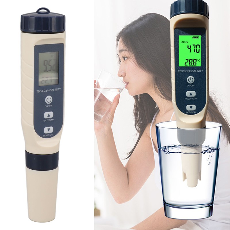 5 in 1 Water Quality Tester TDS EC PH TEMP
