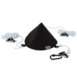 DOD TG1-768-BK Tongari Hat, One-Pole Tent, Tarp Connection, Carabiner & Rope, Black (Approx.) W 9.8 x D 9.8 x H 5.9 inches (25 x 25 x 15 cm)