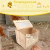 Chicken Brooder Box,Large Size, 15.74"x11.81"x 11.81", Wooden Brooder Box for
