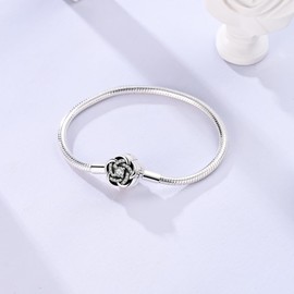 925 Sterling Silver Charms Bracelet for Women Love Heart Summer Ocean Iconic Moments Snake Chain Bracelet with Charm 5A Cubic Zirconia for Mother Daughter