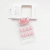 RTKHFZE 24Pcs Medium Square French Tip Glossy Pink Heart Design