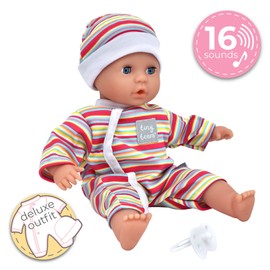 John Adams | Tiny Tears - Teeny Baby - 30cm soft bodied doll with 16 interactive sounds: One of the UK's best loved doll brands! | Nurturing Dolls | Ages 10m+