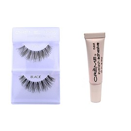 12 Pairs Crème 100% Human Hair Natural False Eyelash Extensions Black #415 Natural Long Lashes