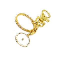 JKCE Designs Goldtone Mustard Seed Charm Key Chain, Matthew 17 20 Faith Gift, Christian Gift