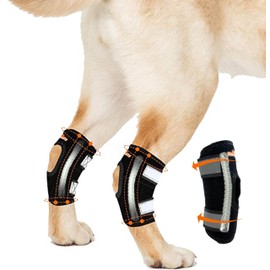 NeoAlly® - Rear Leg Hock Brace with Metal Spring Strips, Dog Leg Brace for Rear Leg, Hock and Ankle Support, Rear Dog Leg Brace for Smaller Dogs, Short Version, Medium, 1 Pair