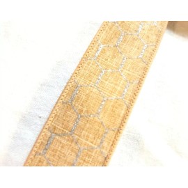 RG Ribbon Silver Chicken Wire  Wired Ribbon 1.5"Wide  New 2 yard