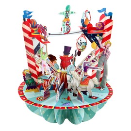 Santoro Pirouette 3D Pop Up Greeting Card - Birthday Circus - Boys Girls Birthday Thank You