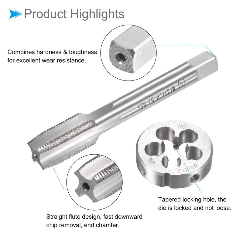 CoCud Tap Dice Tap & Die Set M13 x 1