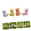 ORFOFE 8pcs Miniature Alpaca Figurines Mini Resin Alpaca Ornaments Tiny