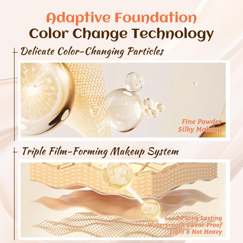 VIOLA HOUSE Foundation Colour Changing, Liquid Foundation Makeup for the