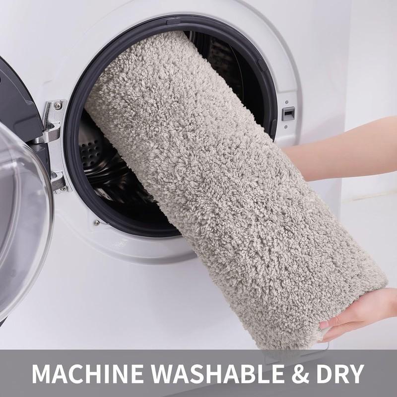 smiry Microfiber Bath Mat 40 x 60 cm, Non-Slip Super