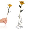 24K Gold Plated Real Rose Yellow Rose with Base Valentine's