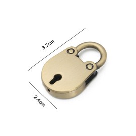 Vogueing Tool Small 1 Key Lock, 1pcs Vintage Antique Padlocks Mini Lock with Key for Jewelry Box Storage Box Diary Book(Gun Black)