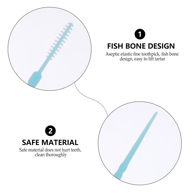 EXCEART Interdental Picks, 1060 Pieces Double Ended Plastic Sticks Cleaning