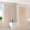 Yampos Diamond Shaped Corner Shower Curtain Rod, [Both Sides: 22"-34.8",