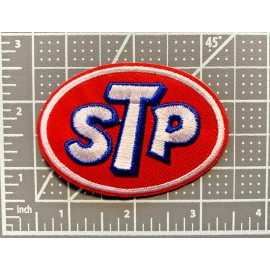 Unbranded STP Motor Car Racing Oil 3in Embroidered Iron-on Patch