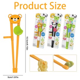 3 Pair Kids Chopsticks, Training Chopsticks, Chopsticks for Kids, Childrens Chopsticks, Training Chopsticks for Kids, for Children Toddler Beginners Right Or Left Handed, Snack Chopsticks
