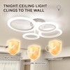 Modern Led Ceiling Light, 4 Rings Dimmable Lighting Fixture with