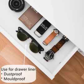 Heroad Clear Contact Paper Self Adhesive Shelf Liner for Kitchen Cabinets Multipurpose Protective Film Removable Cabinet Liners for Shelves Waterproof Privacy Film Matte Window Films Vinyl 17.7" x5ft