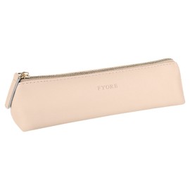 Fyore, Small, Luxury Leather Pencil Case, Triangle Design, For School, University, Make Up