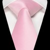 RBOCOTT Blush Pink Tie and Pocket Square Necktie Set for