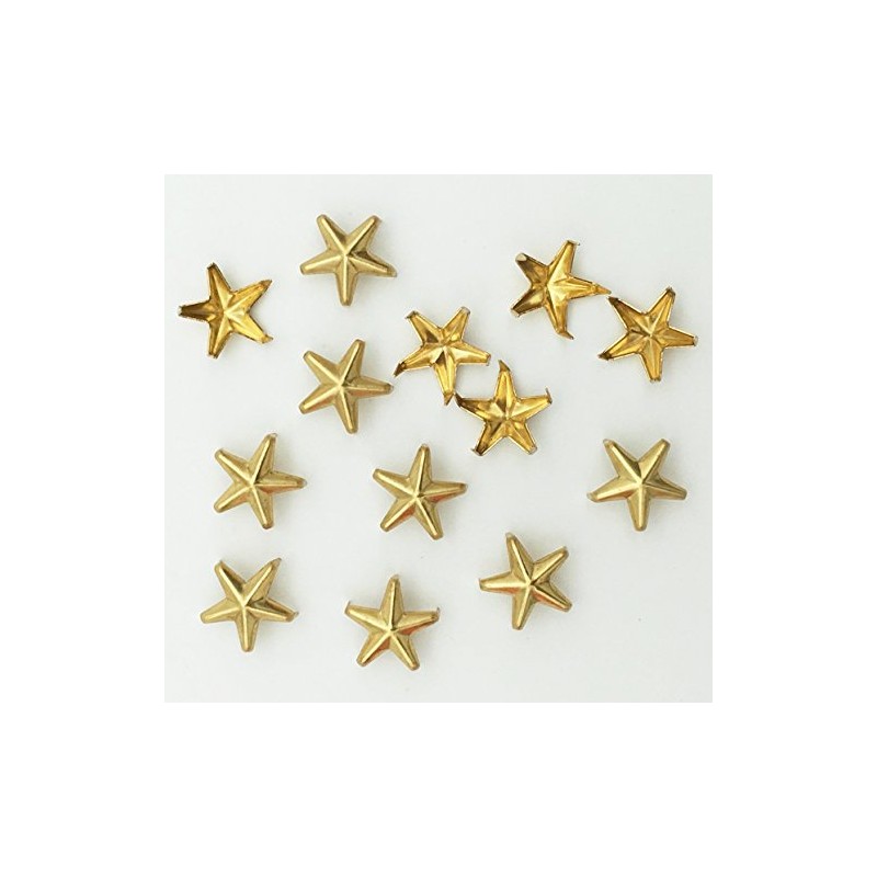 100pcs 10mm Star DIY Leathercraft Metal Punk Studs Rivet Spikes