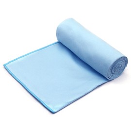 2 Pack Hot Yoga Towel Non Slip Yoga Mat Towel Non-Slip Sweat Absorbent Microfiber Towel for Hot Yoga, Pilates and Workout 72" x 26.5", Purple & Blue/Purple & Green