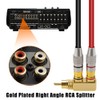 KUOQIY 90 Degree Right Angle RCA Splitter, AV Adapter Connector,