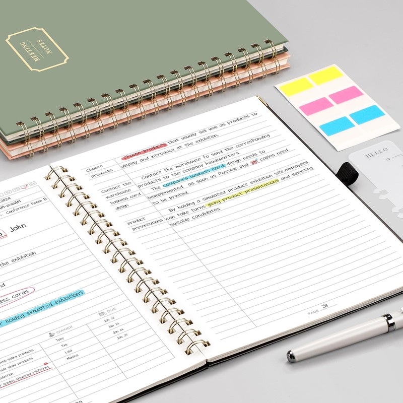 EMSHOI B5 Diary Meeting Notebook for Work - Work Planner
