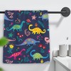 netufe Cartoon Dinosaur Hand Towels for Bathroom Polyester Soft Cute