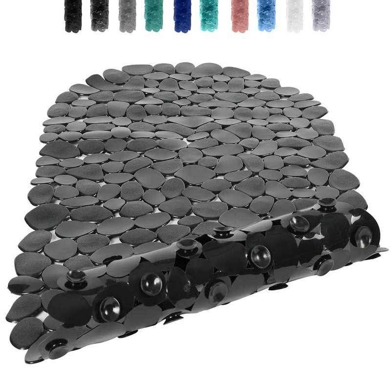 AMFUN Shower Mat Non Slip Anti Mould, Pebbles Shower Bath