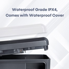 OWLTRA OW-7 in-/Outdoor Electric Rodent Trap, Instant Kill Mouse & Rat Zapper with Waterproof Cover, Sound & Light Alarm, and Batteries or USB Power Source, Waterproof Grade IPX4, Black