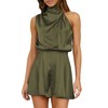 BTFBM Women Mock Neck Summer Romper 2025 Spring Beach Vacation