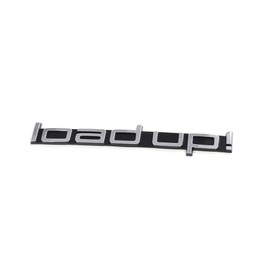 Lettering "Load Up" Sticker Letters Emblem Black/Chrome