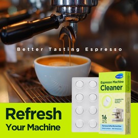 apptrin Espresso Machine Cleaning Tablets, Coffee Machine Cleaning Pods, Coffee Machine Cleaner for All Espresso Machine, 16 Pack